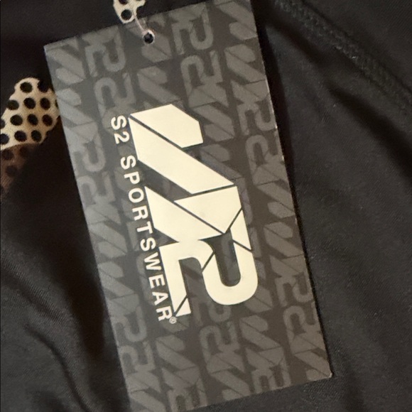 NWT Stylish Black Camouflage Panel compression Leggings - Picture 3 of 6